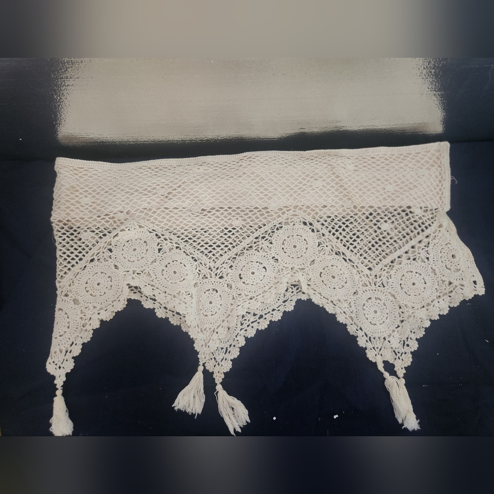 Hand Crocheted Valance 56" Long